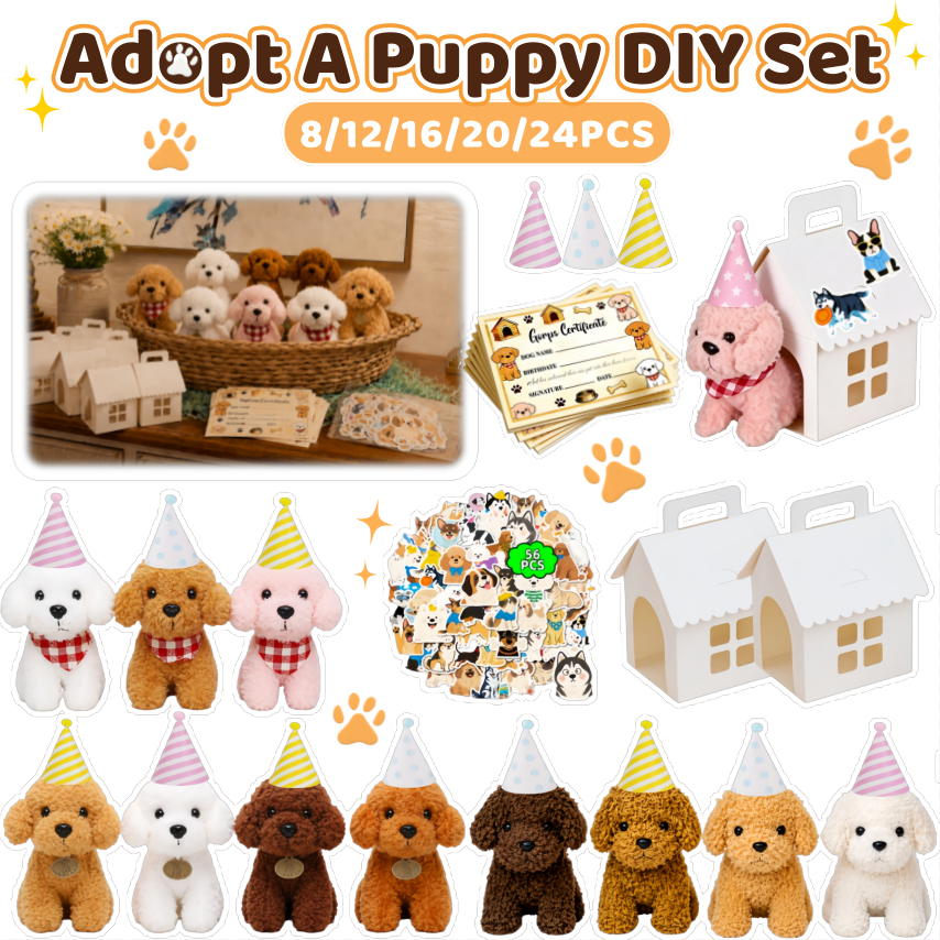 Cocktail Shaker Set - 8-24Set Teddy Dogs DIY Adopt A