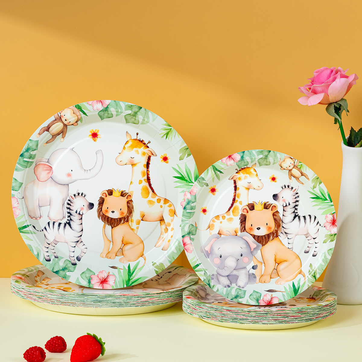 Cocktail Shaker Set - Jungle Safari Animal Paper Plates Disposable