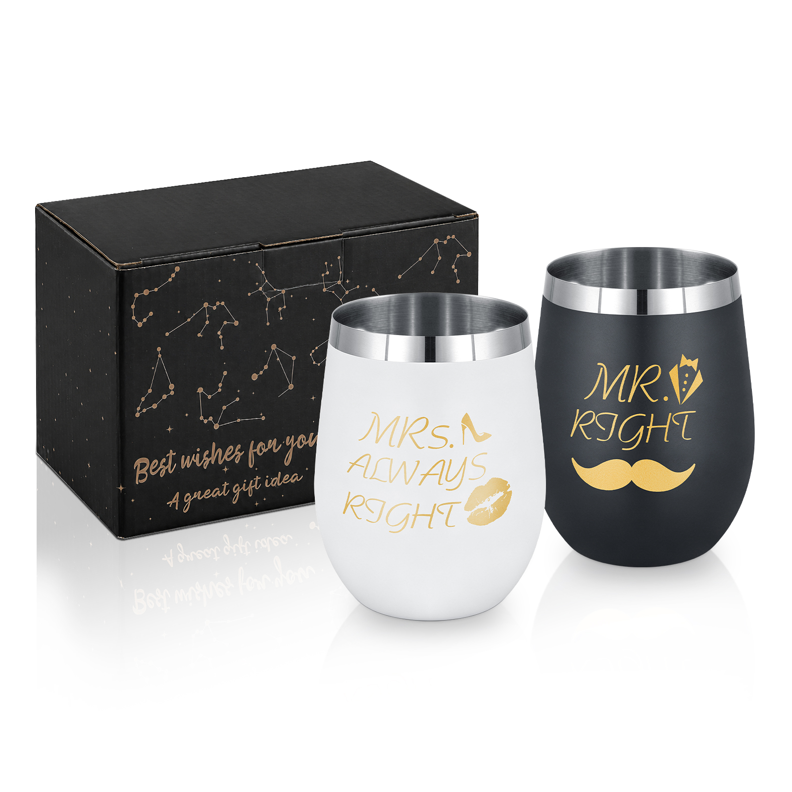Wine Beer Mixed Drinks - Stainless Steel Gift Box Mug -