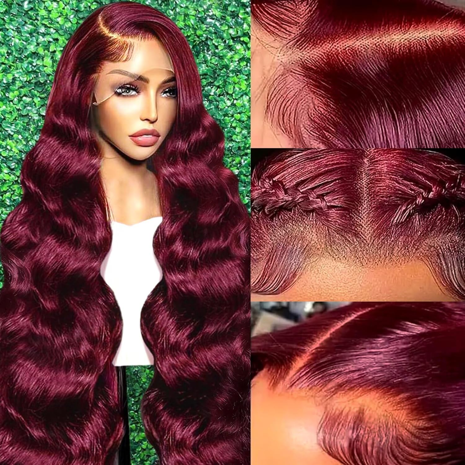 Wine & Beer Quito - 99j Burgundy Lace Front Wig Human