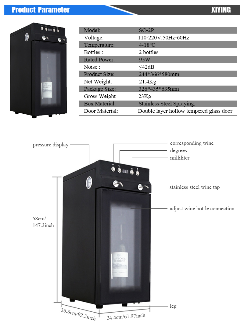 Luxury 2-Bottle Automatic Bar  - Wine & Beer Quito avis et prix