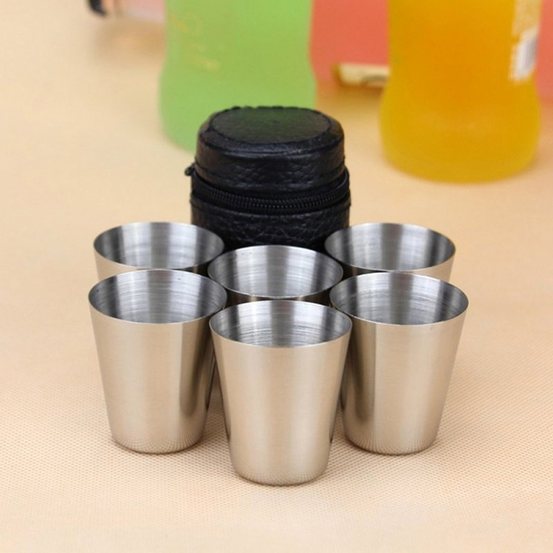 4/6Pcs Stainless Steel Cups Mi - Wine Beer Glass Set avis et prix