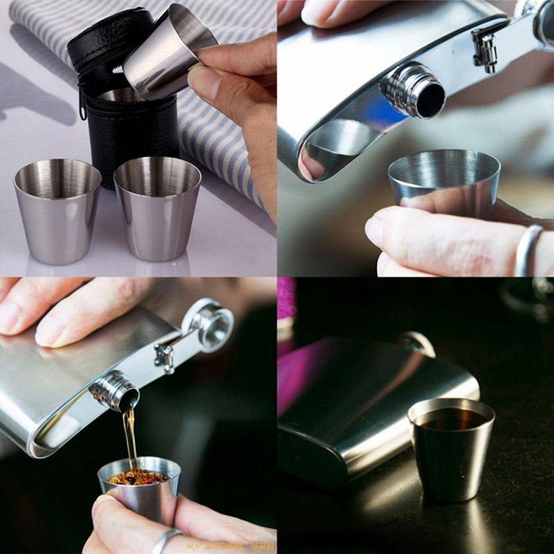 4/6Pcs Stainless Steel Cups Mi - Wine Beer Glass Set avis et prix