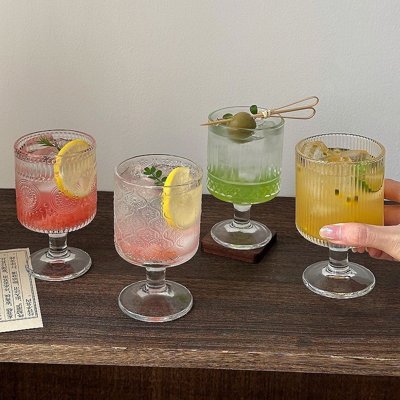 4pcs Set Vintage Embossed Mixe - Wine Beer Mixed Drinks avis et prix