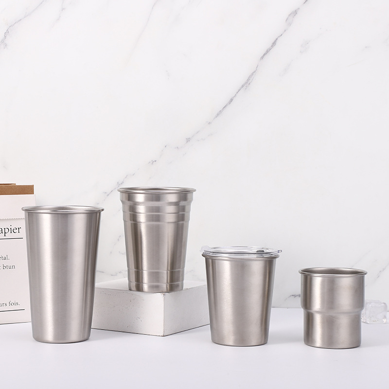 Stainless Steel Metal Cup Beer - Wine Beer Glass Set avis et prix