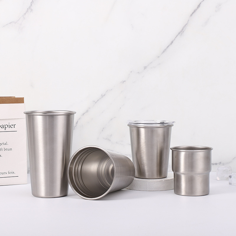 Stainless Steel Metal Cup Beer - Wine Beer Glass Set avis et prix