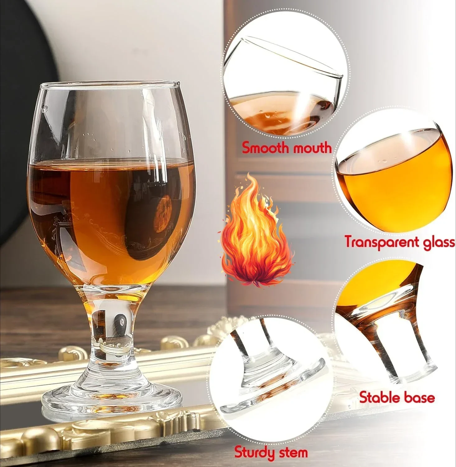 Set of 48 Clear Glasses 13.5 o - Wine Beer Glass Set avis et prix