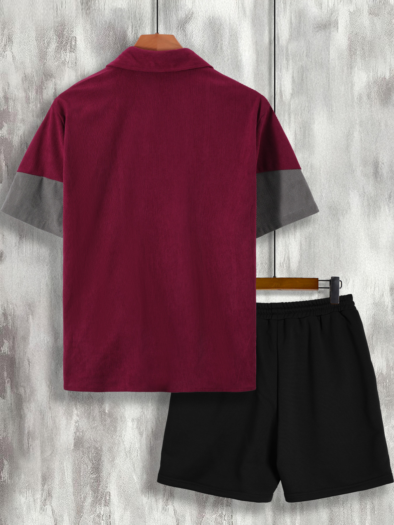 Men's Wine Red & Gray Color Bl - Wine & Beer Quito avis et prix