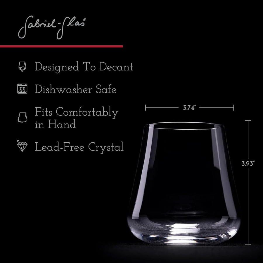 Stemless Crystal Wine Glasses  - Wine Beer Glass Set avis et prix