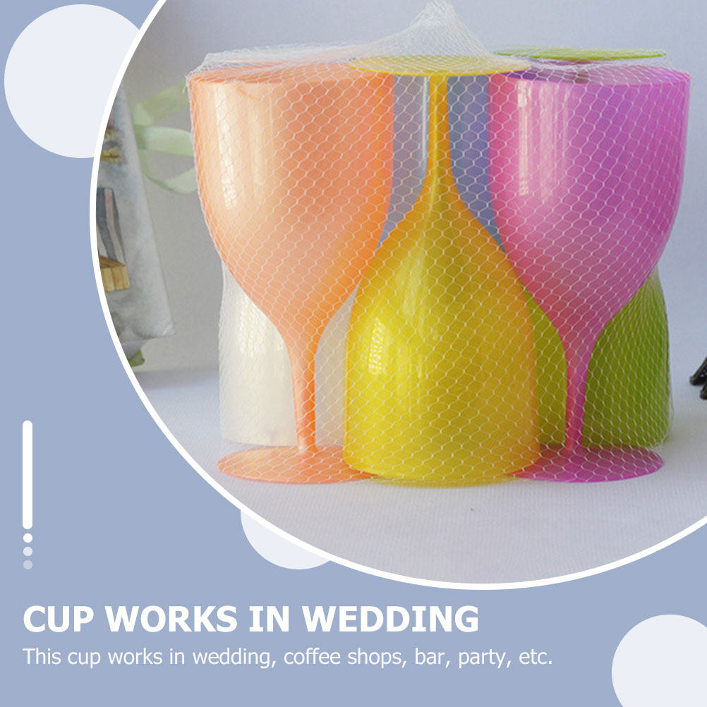 6Pcs Colorful Plastic Goblet S - Wine Beer Glass Set avis et prix
