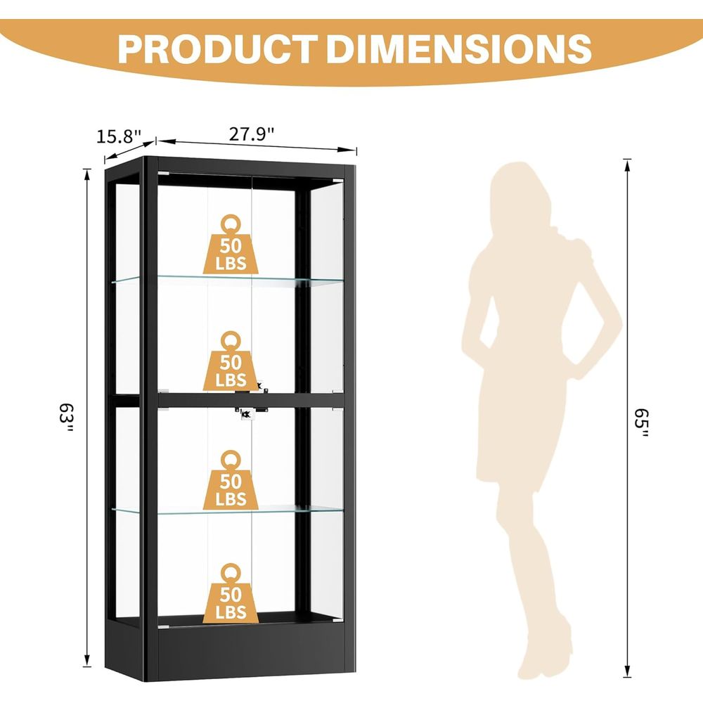 4-Sided Lockable Glass Display - Wine & Beer Quito avis et prix