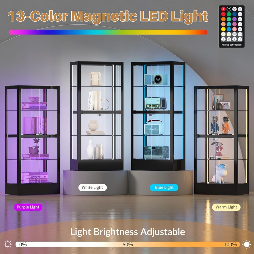 4-Sided Lockable Glass Display - Wine & Beer Quito avis et prix
