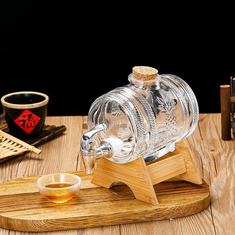 1L Glass Whiskey Barrel Wine B - Wine Beer Liquor avis et prix