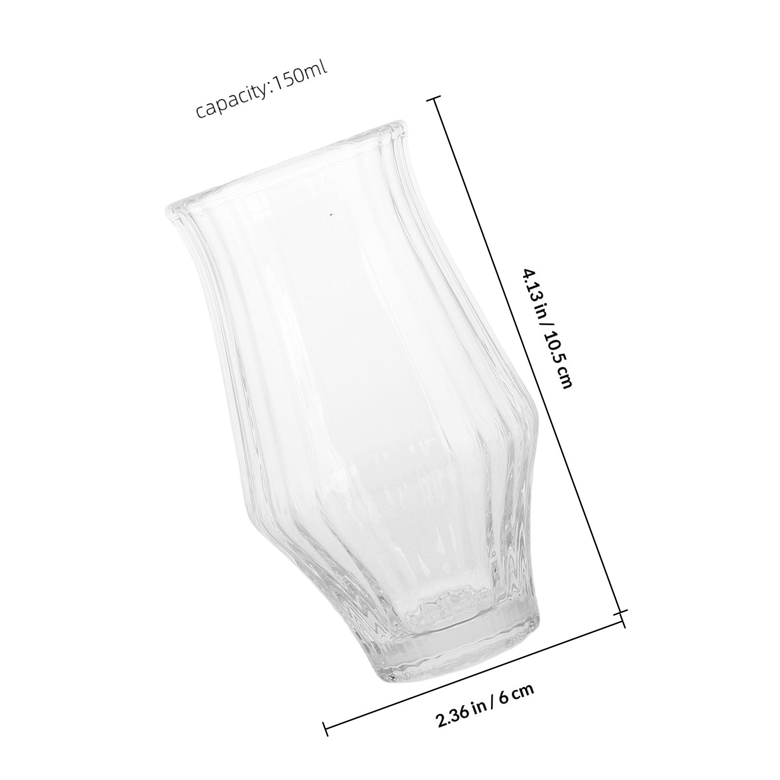 150Ml Glass Coffee Cups Ribbed - Wine Beer Glass Set avis et prix