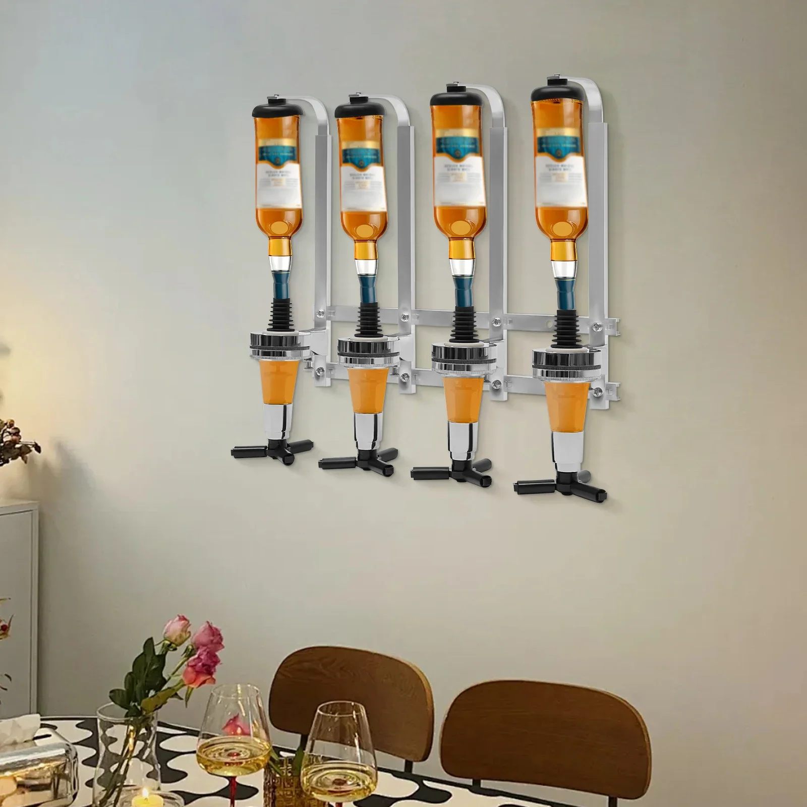 4-Bottle Wall Mount Liquor Dis - Wine Beer Liquor avis et prix