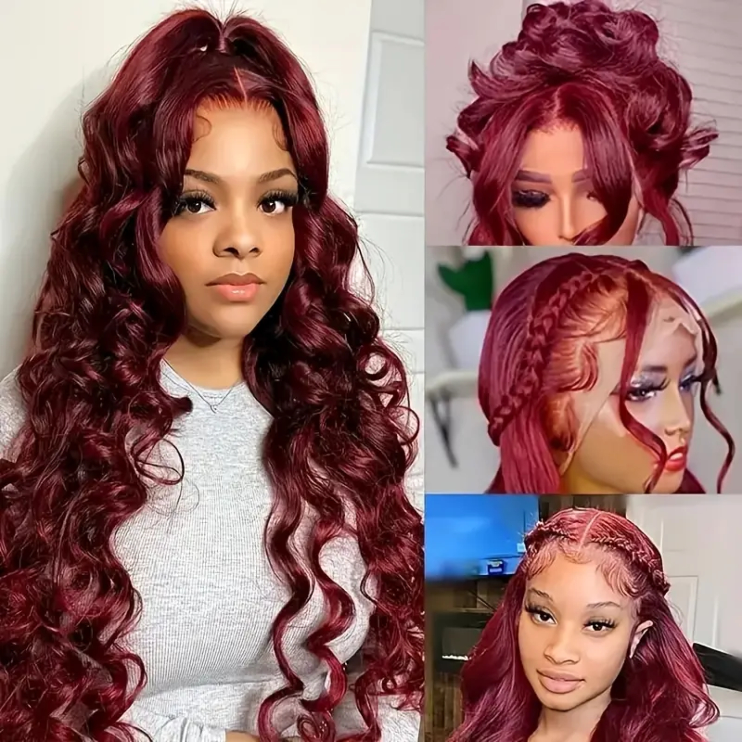 99j Burgundy Lace Front Wig Hu - Wine & Beer Quito avis et prix