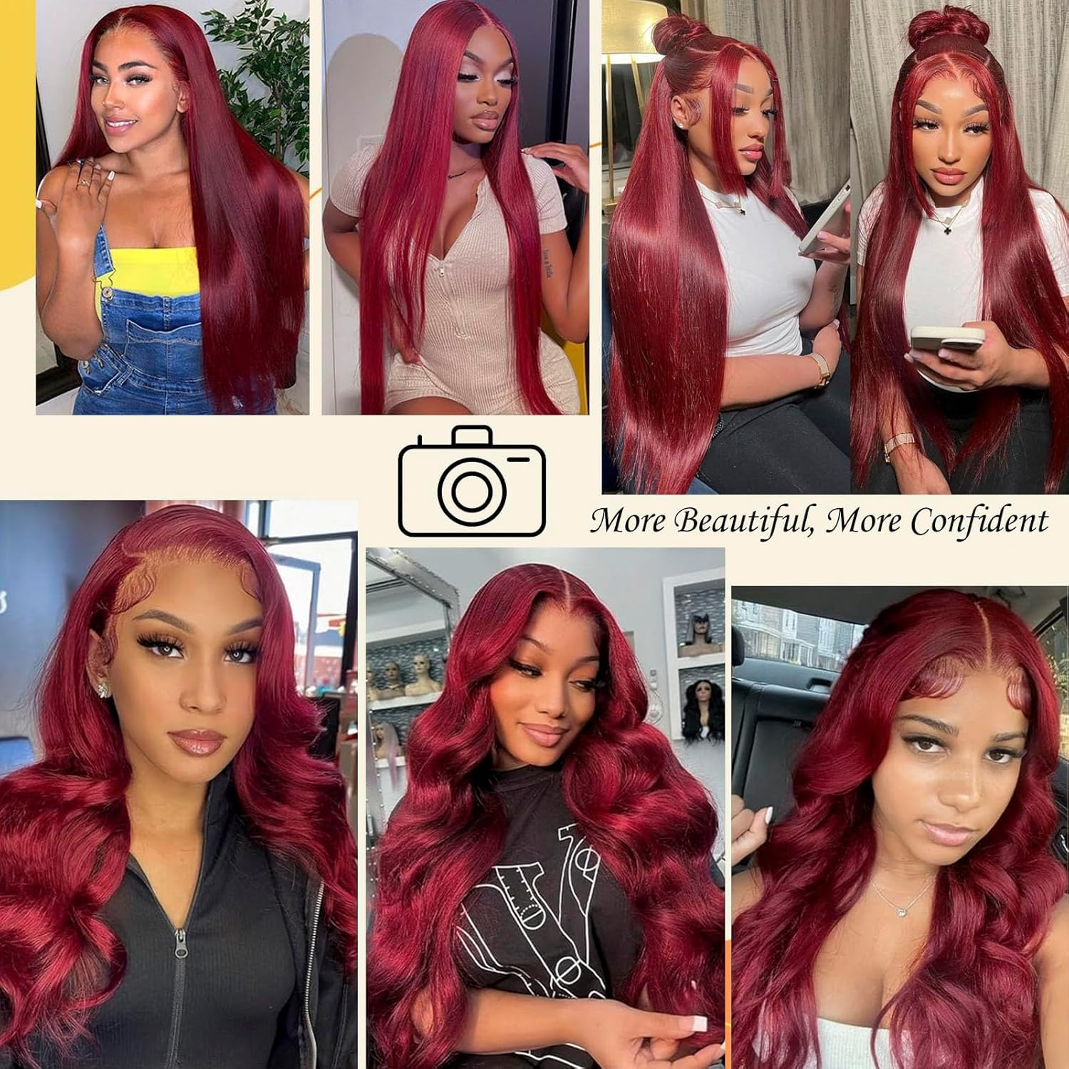 99j Burgundy Lace Front Wig Hu - Wine & Beer Quito avis et prix