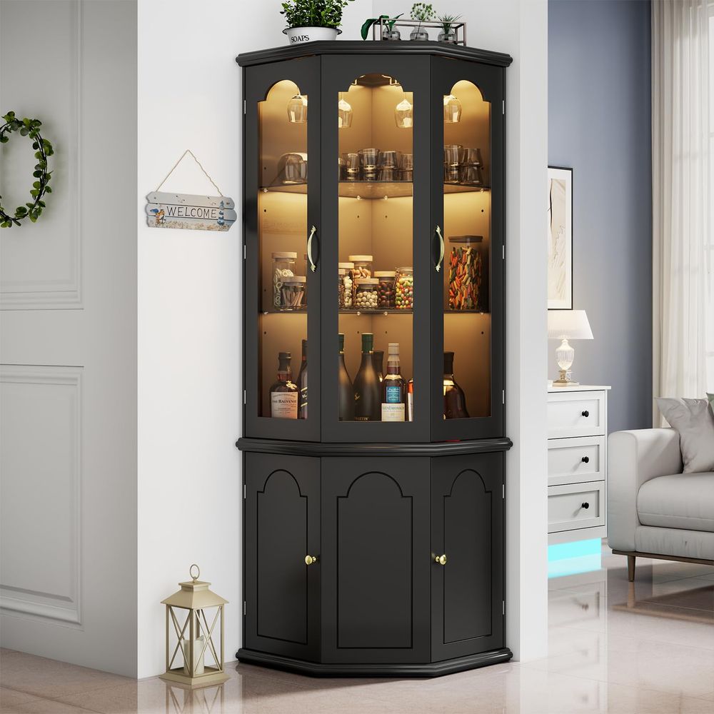 Corner Bar Cabinet w LED Light - Wine & Beer Quito avis et prix