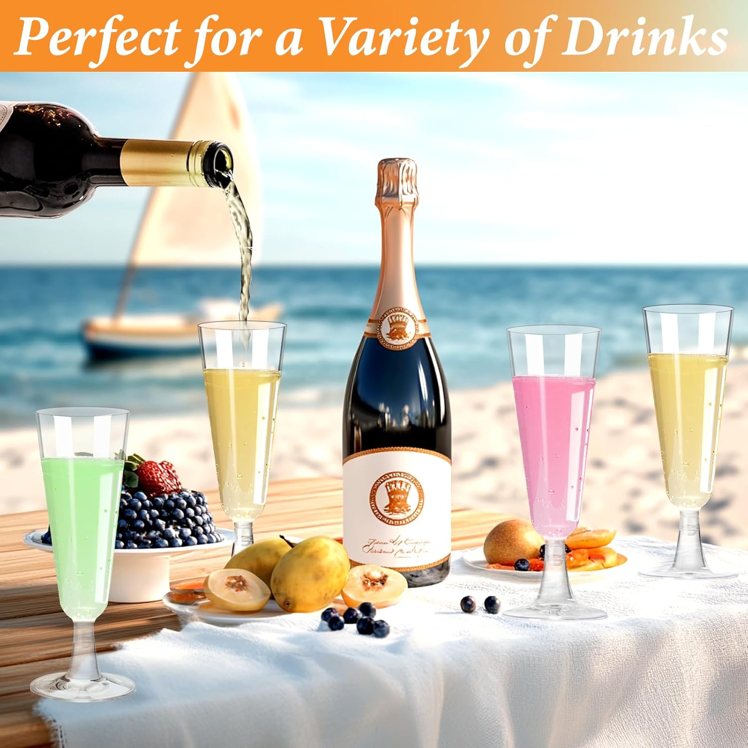 Plastic Champagne Flutes 40 Pa - Wine & Beer Quito avis et prix