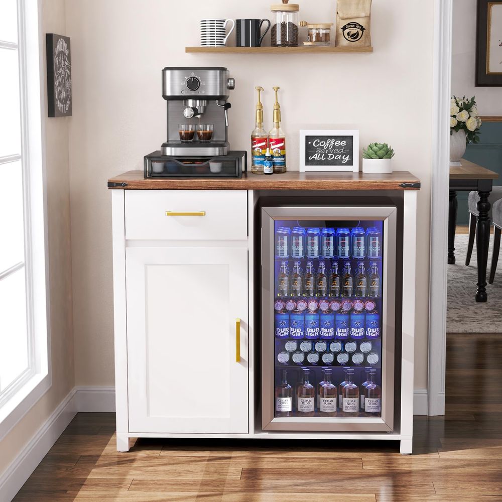 Coffee Bar with Mini Fridge Sp - Wine & Beer Quito avis et prix